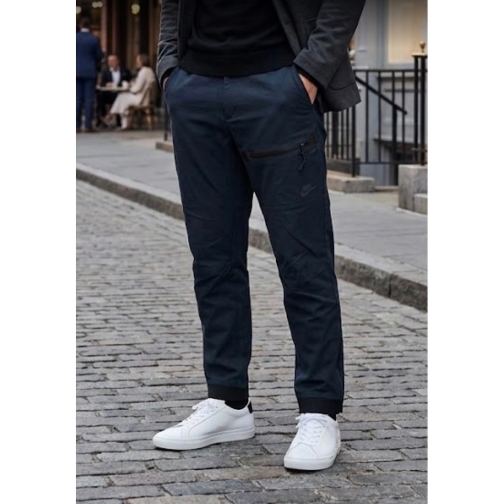 Nike Tech Woven‎ The One Pant Mens 32 Navy Blue Utility Cargo Tapered Trousers